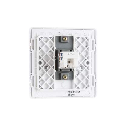 British General BG Neo Slimline Single Gang RJ45 Data Socket, White  (PCWHRJ451)