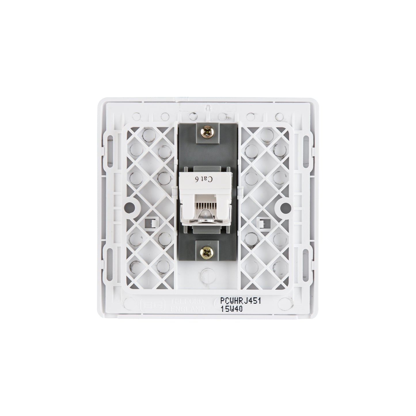 British General BG Neo Slimline Single Gang RJ45 Data Socket, White  (PCWHRJ451)