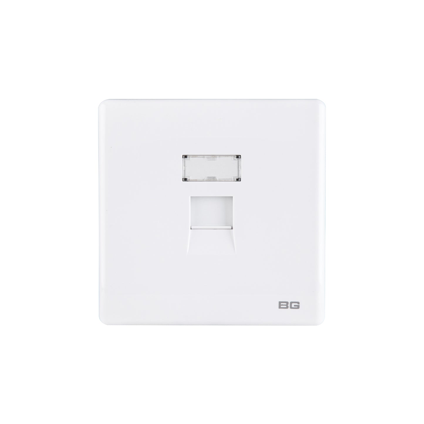 British General BG Neo Slimline Single Gang RJ45 Data Socket, White  (PCWHRJ451)