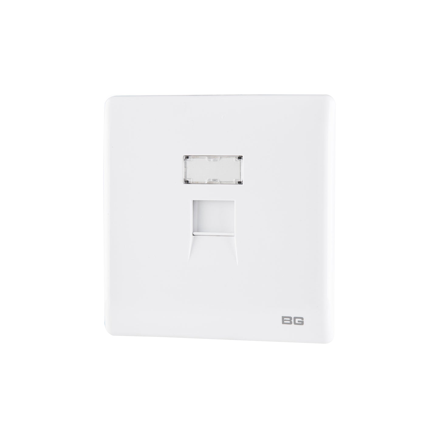 British General BG Neo Slimline Single Gang RJ45 Data Socket, White  (PCWHRJ451)