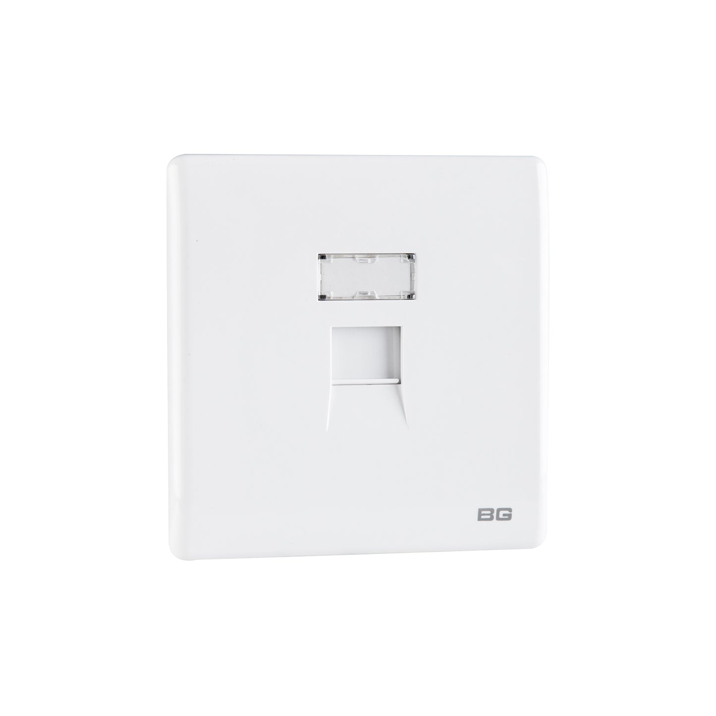 British General BG Neo Slimline Single Gang RJ45 Data Socket, White  (PCWHRJ451)