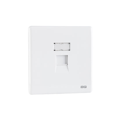 British General BG Neo Slimline Single Gang RJ45 Data Socket, White  (PCWHRJ451)
