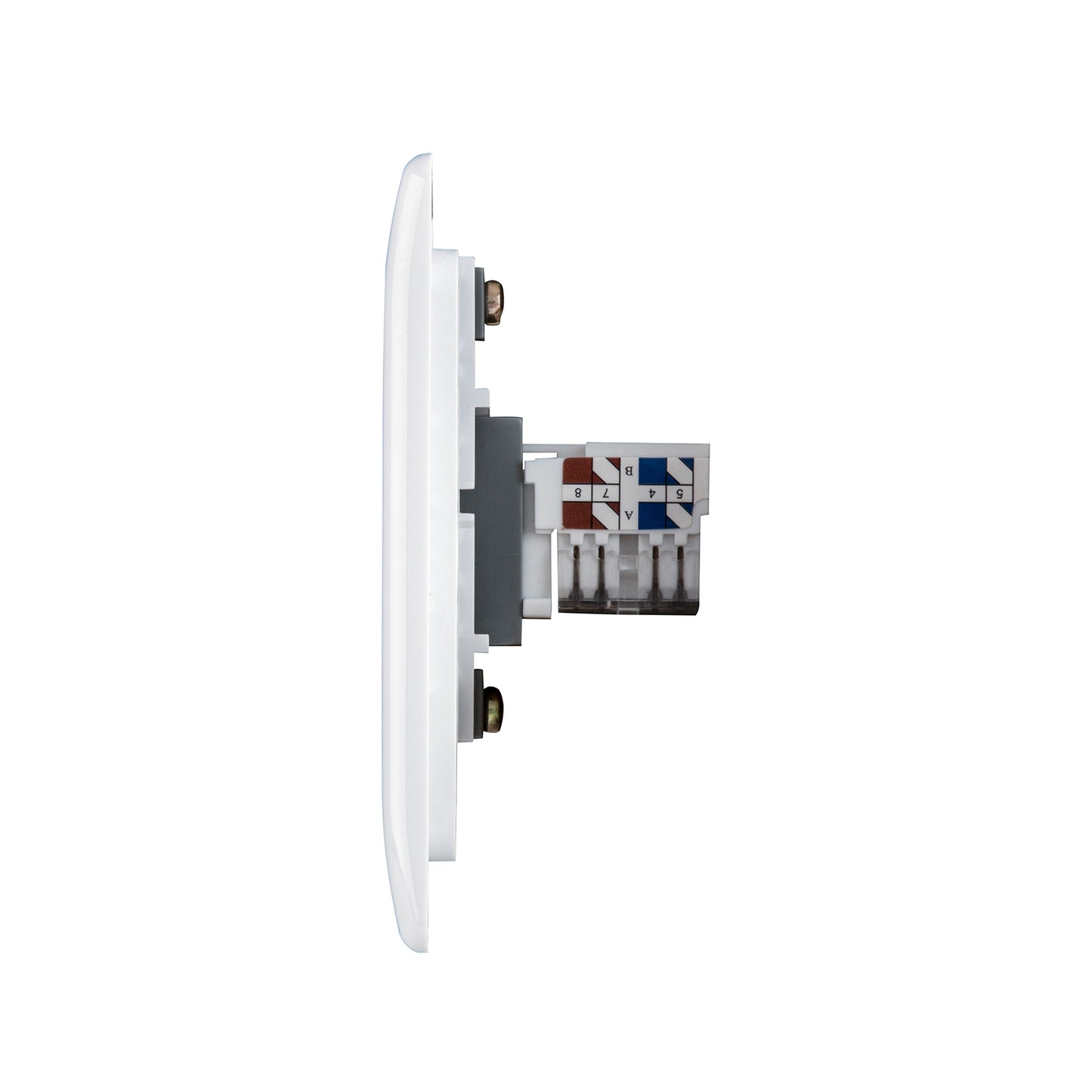 British General BG Neo Slimline Single Gang RJ45 Data Socket, White  (PCWHRJ451)