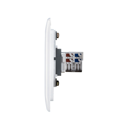British General BG Neo Slimline Single Gang RJ45 Data Socket, White  (PCWHRJ451)