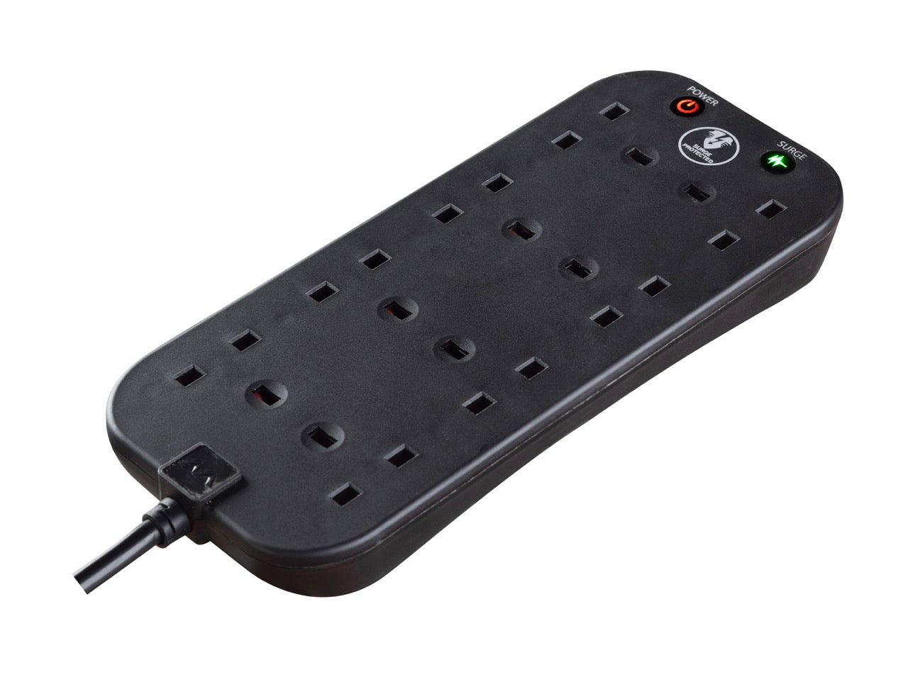 Masterplug Surged Protected 8 Sockets Extension Leads 2 meter White (SRG82N)