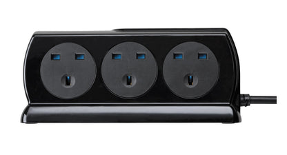 Masterplug Back-To-Back 6 Socket 2M Surge+Switched Extension Lead with USB A+C (SRGDSUAC2062PB)