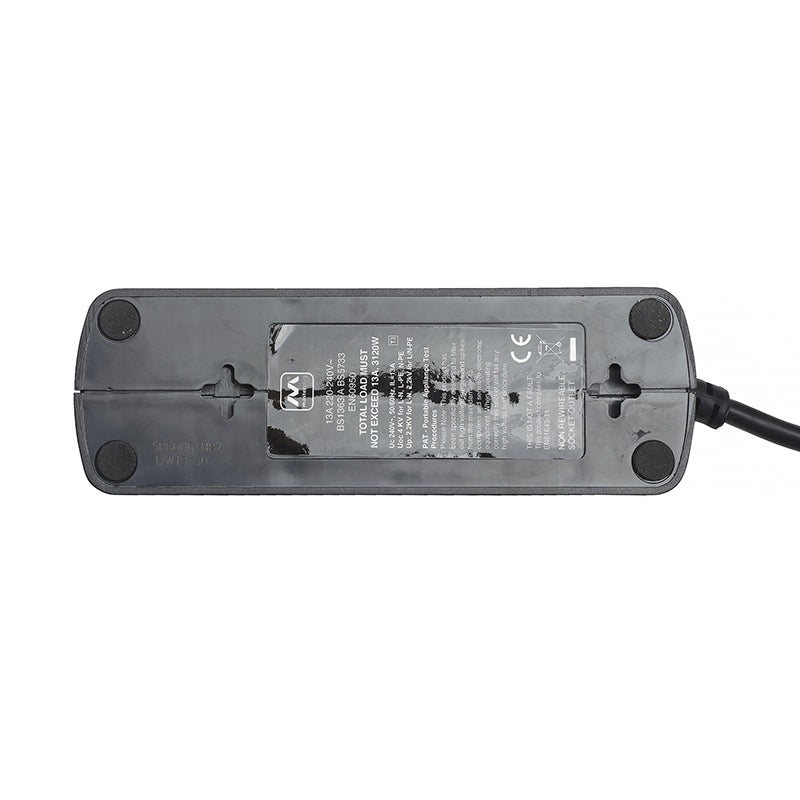 Masterplug Surge USB 6 Sockets Compact Extension Leads 2 meter (SRGDU62MB2)