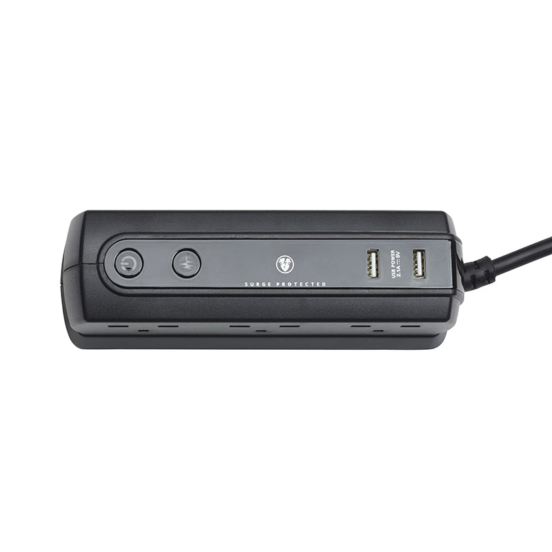 Masterplug Surge USB 6 Sockets Compact Extension Leads 2 meter (SRGDU62MB2)