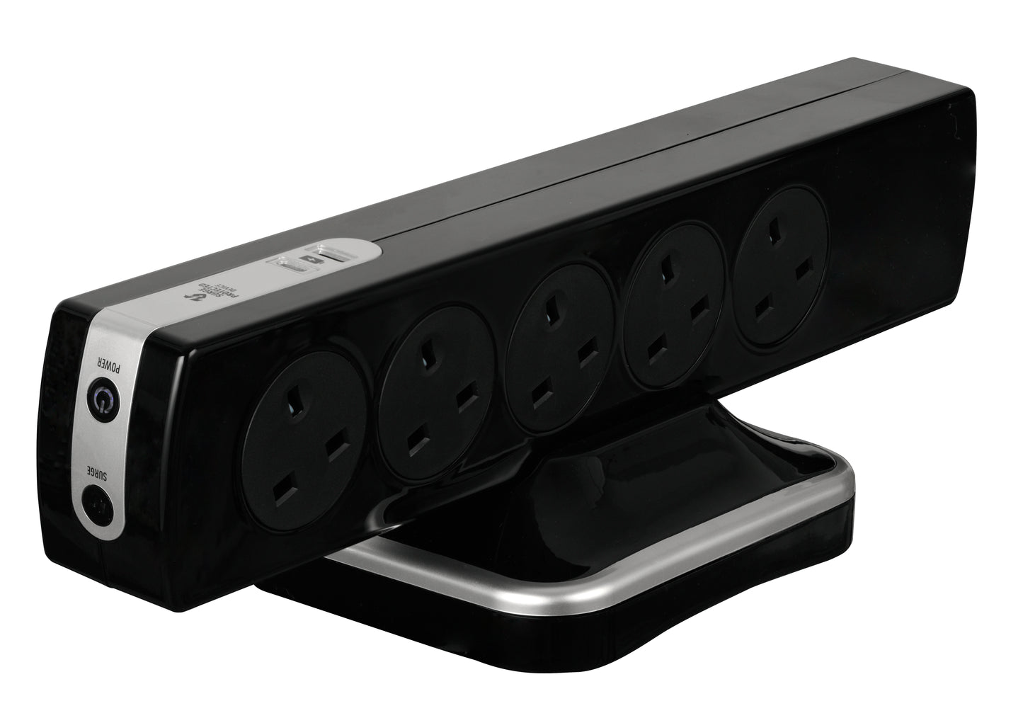 Masterplug 10 Socket 3 Meter Surge Protected Tower With Super-Fast USB A+C (SRGTOWSUAC20103PB)