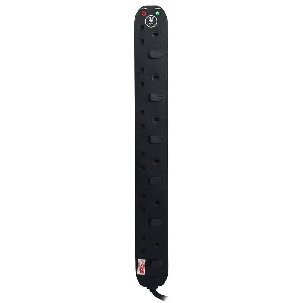 Masterplug Individually Switched Extension Lead 6 Sockets 2 meter Black/ White (SWSRG62N)