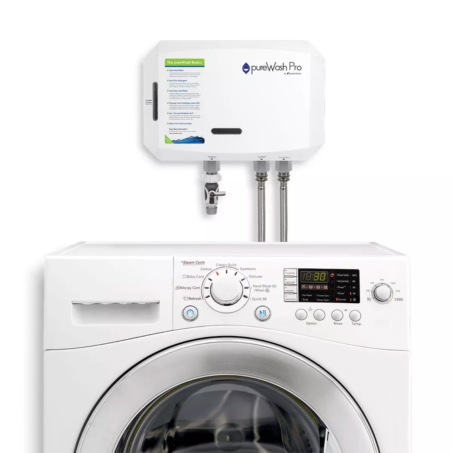 pureWash Pro X2 Eco-Friendly Laundry System – Cold Water, Detergent-Free, Bacteria Eliminating (pureWash Pro X2)