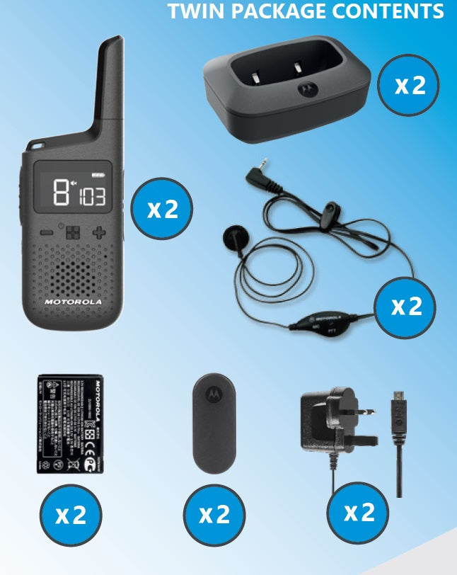 Motorola Solutions Talkabout Walkie Talkie, T38 (2 Units Bundle)