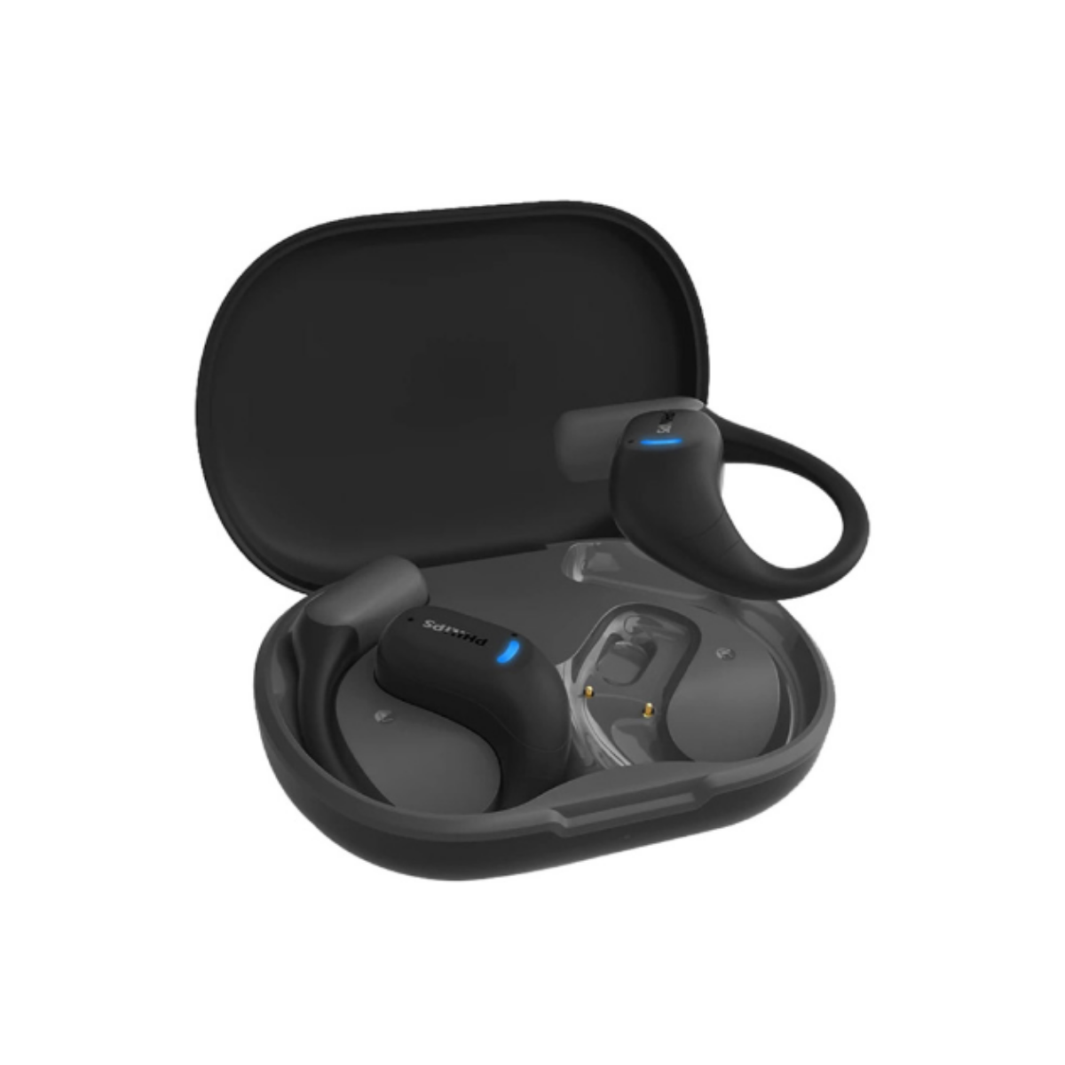 Philips Open-Ear True Wireless Sports Headphones Open-Ear Fit Ear-Hook Design Up to 28H Play (TAA6709DG/97)