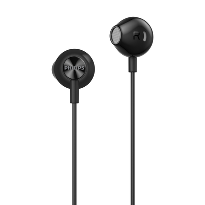 Philips Wired Earbuds - USB-C Connector, 14.2mm Large Drivers, Ergonomic Design, Built-in Mic & In-line Remote (TAE2000)