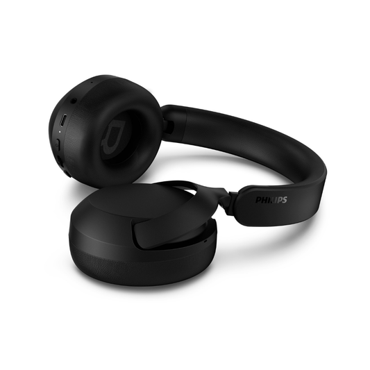 Philips Adaptive Noise Canceling Headphones - Hi-Res Audio, 80H Playtime, Bluetooth 6.0, Multipoint, Foldable Over-Ear (TAH6000)