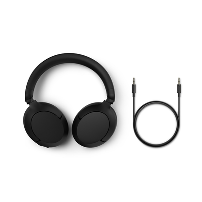 Philips Adaptive Noise Canceling Headphones - Hi-Res Audio, 80H Playtime, Bluetooth 6.0, Multipoint, Foldable Over-Ear (TAH6000)