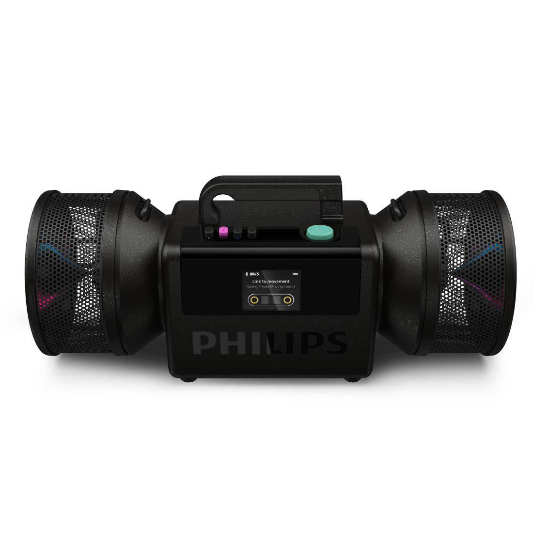 Philips The Tube Wireless Portable Speaker – 280W Max Stereo, IP67 Waterproof, 24H Playtime & LED Lights (TAMS80Y)