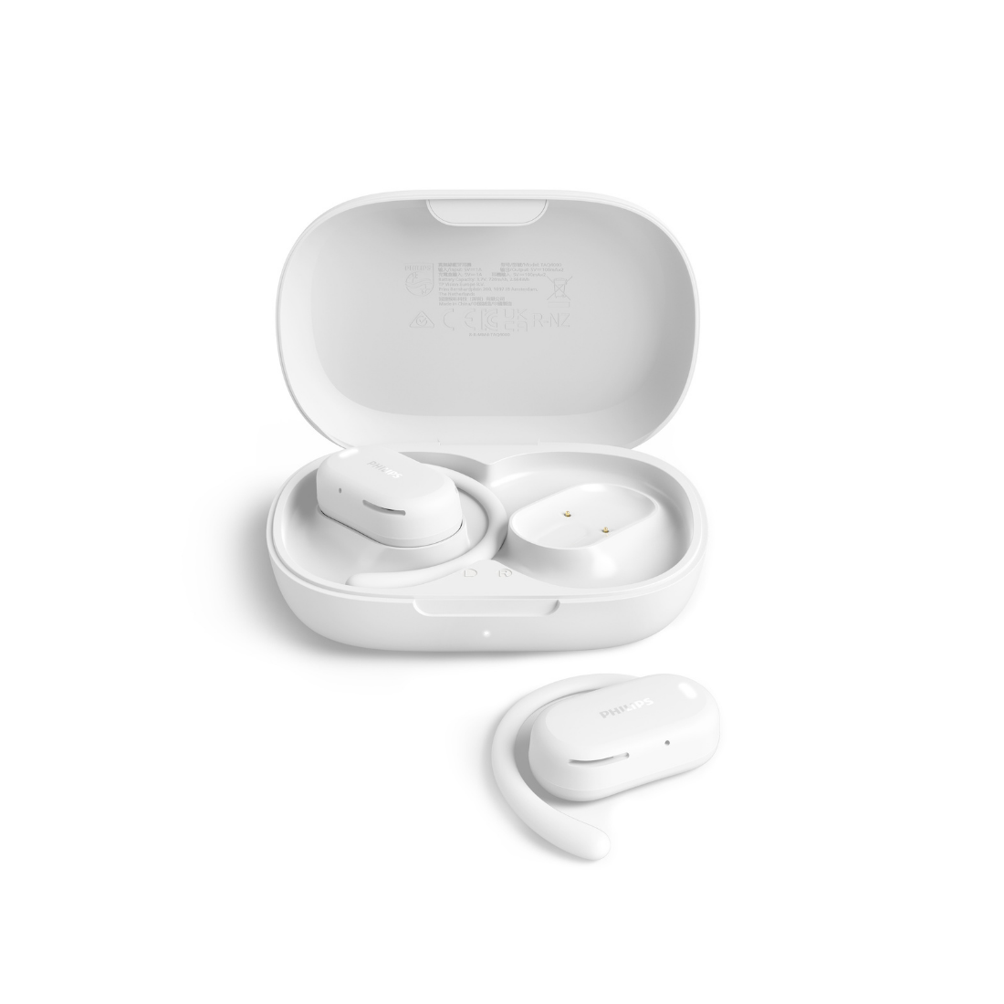 Philips Open-Ear Wireless Earbuds - 4-Way Adjustable Ear Hooks, Bluetooth 6.0, 36H Playtime, IP55 Dust/Water Resistant, 4-Mic Clear Call (TAQ4000)