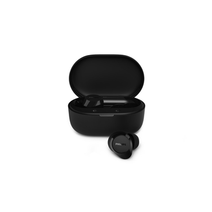 Philips True Wireless Earbuds - Bluetooth 6.0, 24H Playtime, Dynamic Bass, SecureFit, IPX4 Splash Proof (TAT1300)