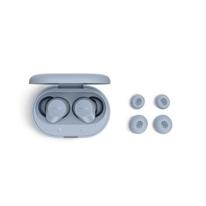 Philips True Wireless Earbuds - Bluetooth 6.0, 24H Playtime, Dynamic Bass, SecureFit, IPX4 Splash Proof (TAT1300)