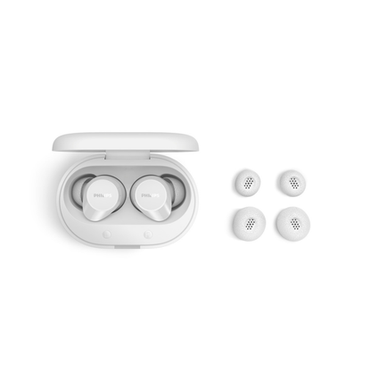 Philips True Wireless Earbuds - Bluetooth 6.0, 24H Playtime, Dynamic Bass, SecureFit, IPX4 Splash Proof (TAT1300)