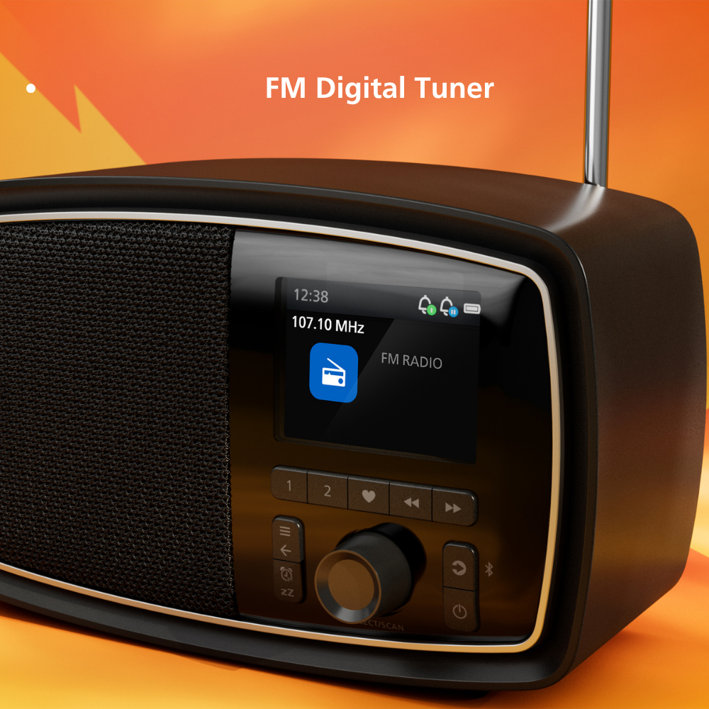 Philips "The Janet" Retro Bluetooth Radio – 50s Classic Design, FM Digital Tuner, 15hr Battery & Color TFT Display (TAV2000FB)