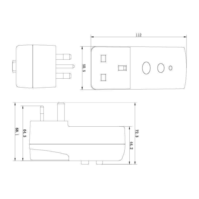 Masterplug RCD Safety Adaptor Black (ARCDKG)