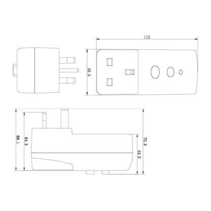 Masterplug RCD Safety Adaptor Black (ARCDKG)