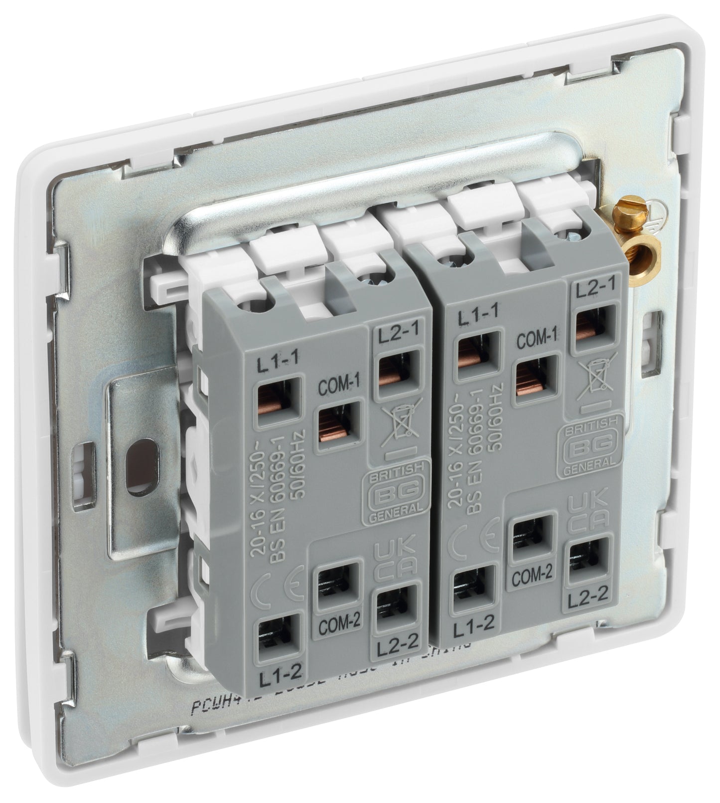British General BG Neo Slimline Edge to Edge 4 Gang 2-Way Switch (PCWH44E)