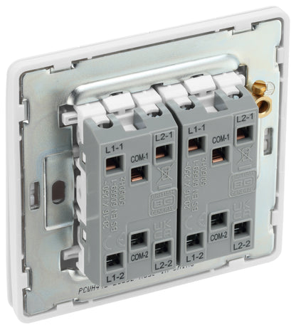 British General BG Neo Slimline Edge to Edge 4 Gang 2-Way Switch (PCWH44E)