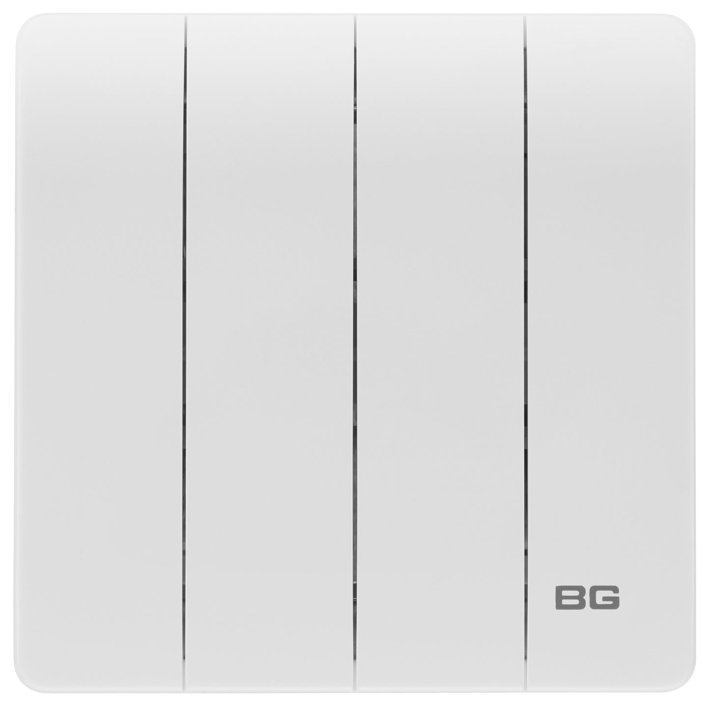 British General BG Neo Slimline Edge to Edge 4 Gang 2-Way Switch (PCWH44E)