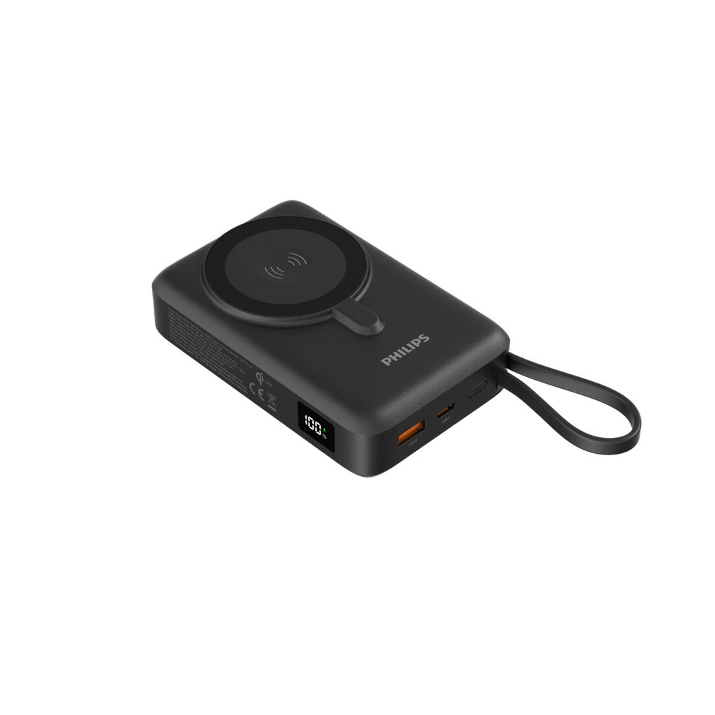 Philips 20000mAh Magnetic Wireless Charge Powerbank, 22.5W Fast Charge, DLP9521CB/00 1 Year Warranty