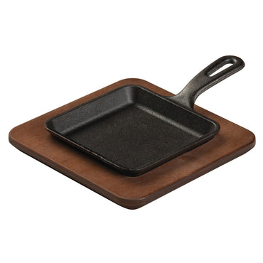 Lodge L5WS3, 5.5 Inch, Square Cast Iron Skillet, Naturally Seasoned, Ready to Use