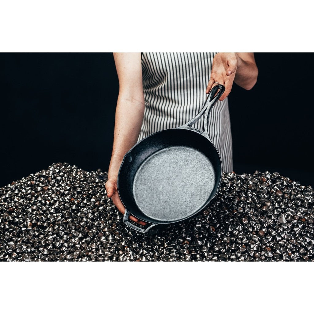 Lodge BL96SK Blacklock 10.25 Inch Triple Seasoned Cast Iron Skillet, Natural Nonstick Finish, Thin & Lightweight Design