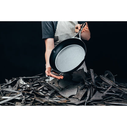 Lodge BL39SK Blacklock 12 Inch Triple Seasoned Cast Iron Skillet, Natural Nonstick Finish, Thin & Lightweight Design