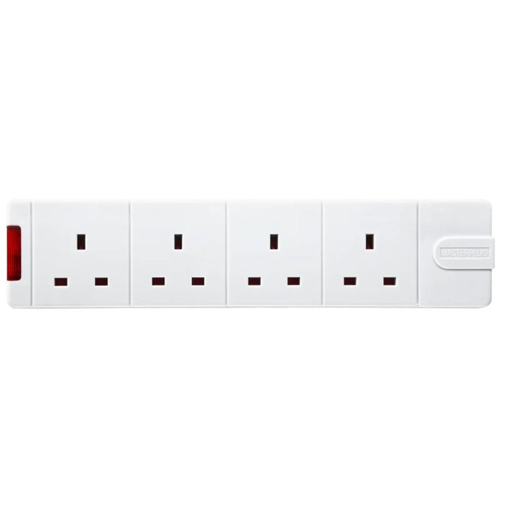 Masterplug TN/ UG/ SXG Double/ Four/ Six Gang Rewireable Trailing Socket with Neon Indicator