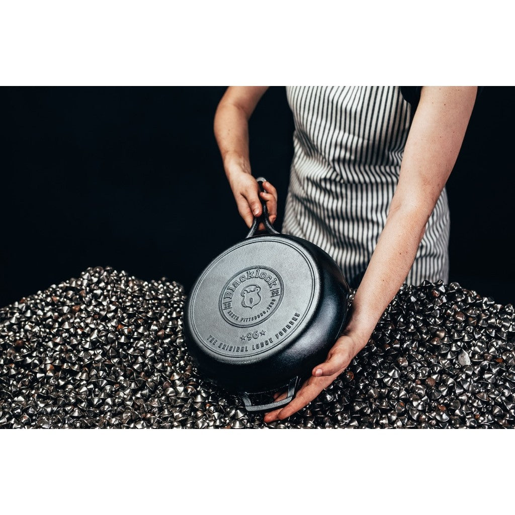Lodge BL96SK Blacklock 10.25 Inch Triple Seasoned Cast Iron Skillet, Natural Nonstick Finish, Thin & Lightweight Design