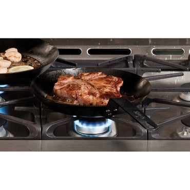 Lodge CRS10- 10 Inch Seasoned Carbon Steel Skillet - Lightweight, Durable, Pre-Seasoned, Perfect for Searing & Frying