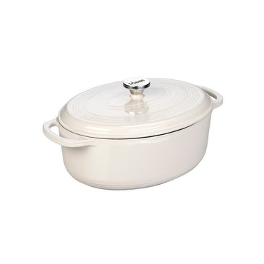Lodge Lodge 7 Quart Oval Oyster Enameled Cast Iron Dutch Oven (EC7OD13)