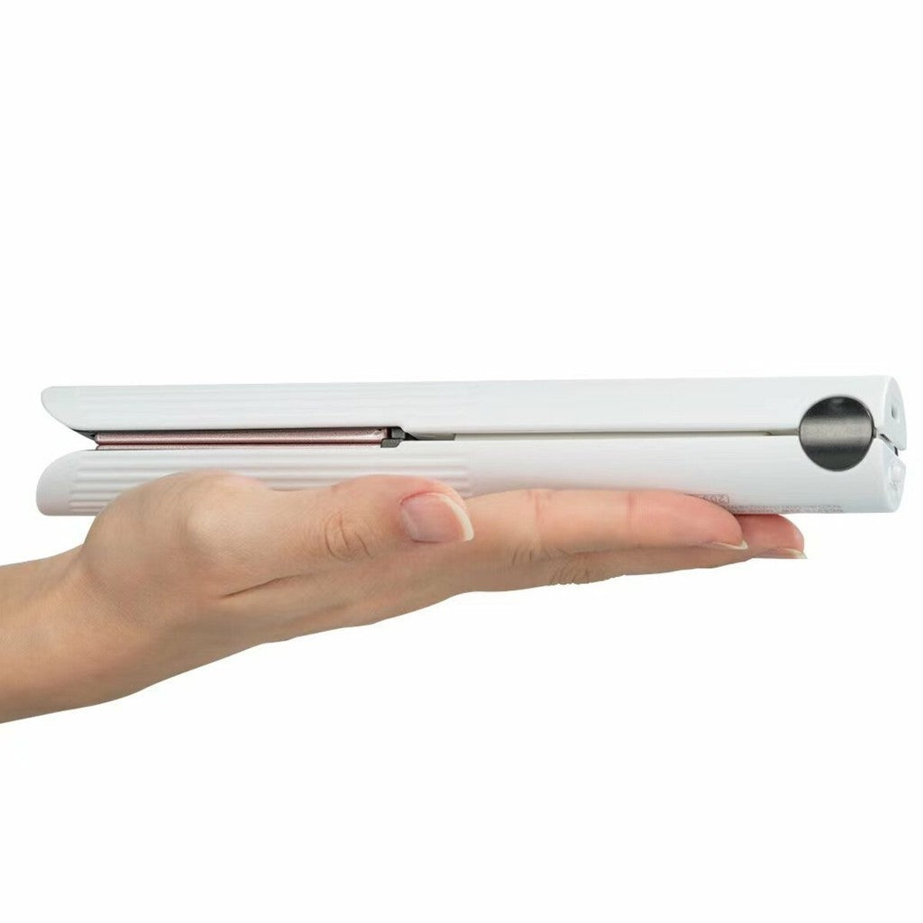 Koizumi KHS-G600 USB Rechargeable Portable Cordless Rechargeable Hair Straightener & Curler, 160°C/ 180°C/ 200°C, White, 1 Year Warranty
