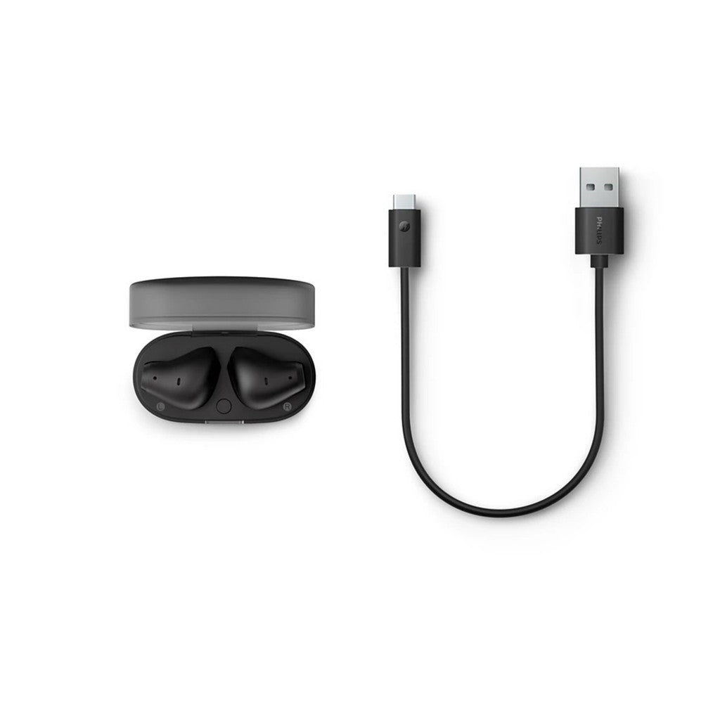 Philips TWS Headphones Natural Sound Dynamic Bass Philips Headphones App IPX4 28Hrs Play Time (TAT2139BK/97)