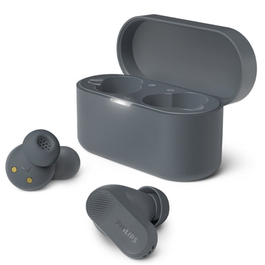 Philips True Wireless In-ear Headphones Noise Canceling Pro Dynamic Bass 24Hr Playtime Gray  (TAT3509GY/97)