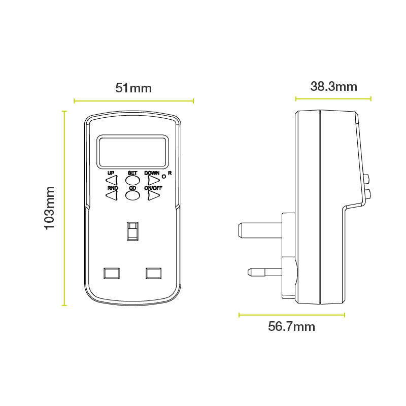 Masterplug Programmable 7-Day Electronic Timer White (TES7)